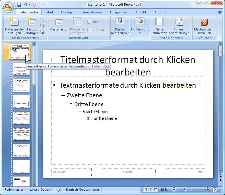 Powerpoint Folienmaster Corporate Identity Und Design Einheitlich