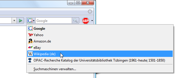 Wikipedia schnell durchsuchen