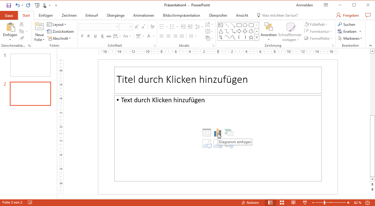 Diagramm einfügen in PowerPoint