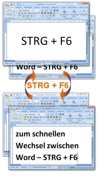 schneller Fensterwechsel nur zwischen Word mit STRG + F6