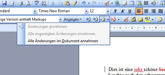Änderungen annehmen