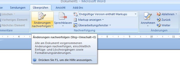 Nachverfolgen von Änderungen aktivieren