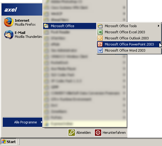 PowerPoint starten