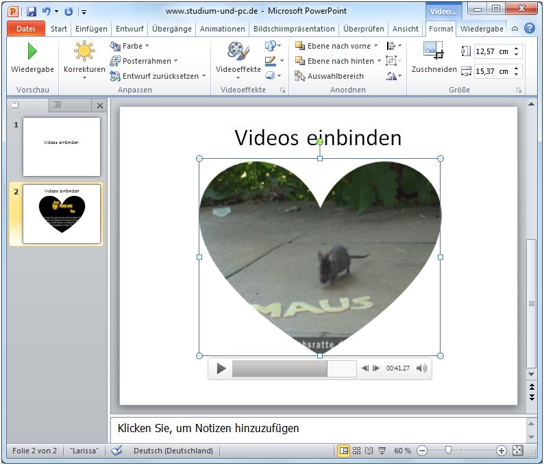 Videos Einfugen In Powerpoint 10