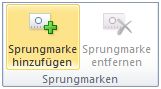 Sprungmarke hinzufügen
