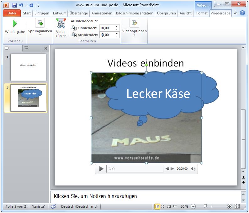 Fertiges Video