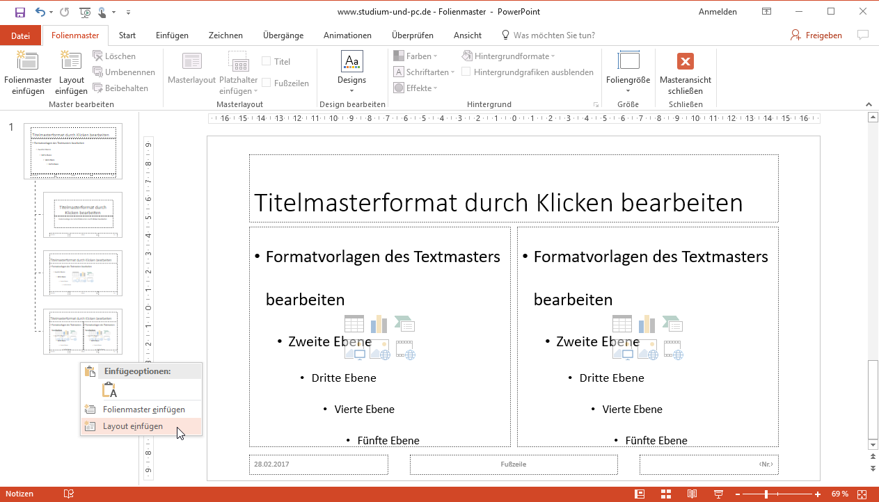 Masterfolien Eigene Vorlage Erstellen In Powerpoint