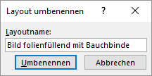 Layout-Folie umbenennen