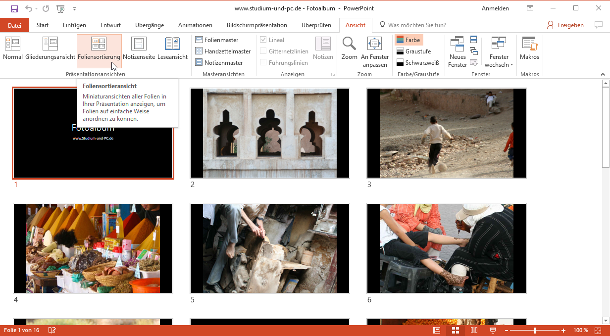 Ansicht Foliensortierung Bei Powerpoint Mehr Als Sortieren