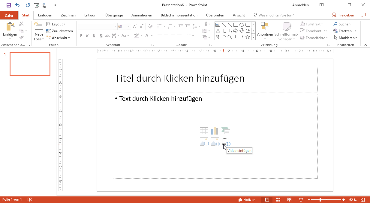 Icon bei PowerPoint zum Video einbinden