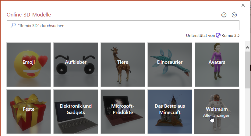 Online-3D-Modelle suchen