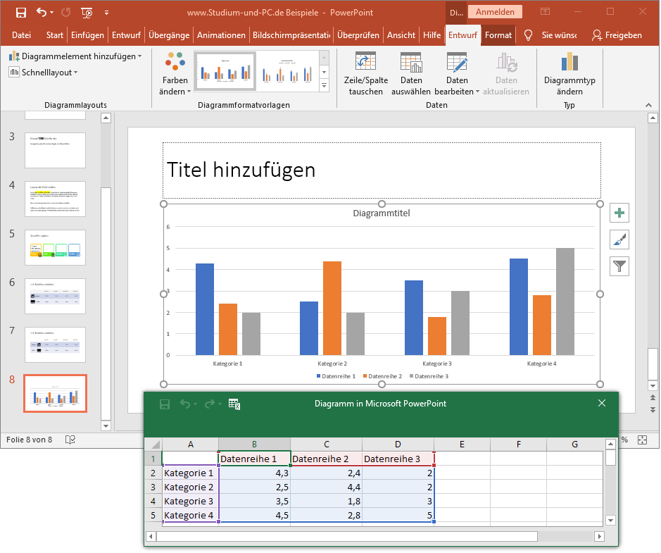 Diagramme Einfugen In Powerpoint