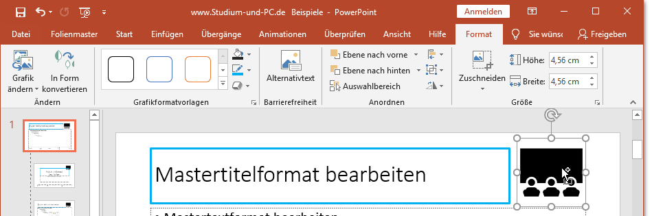 Logo auf Folienmaster platzieren