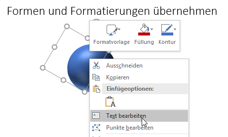 Text bearbeiten in 3D-Form