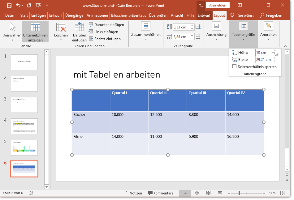 Mit Tabellen In Powerpoint Arbeiten