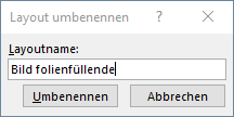 Layout umbenennen
