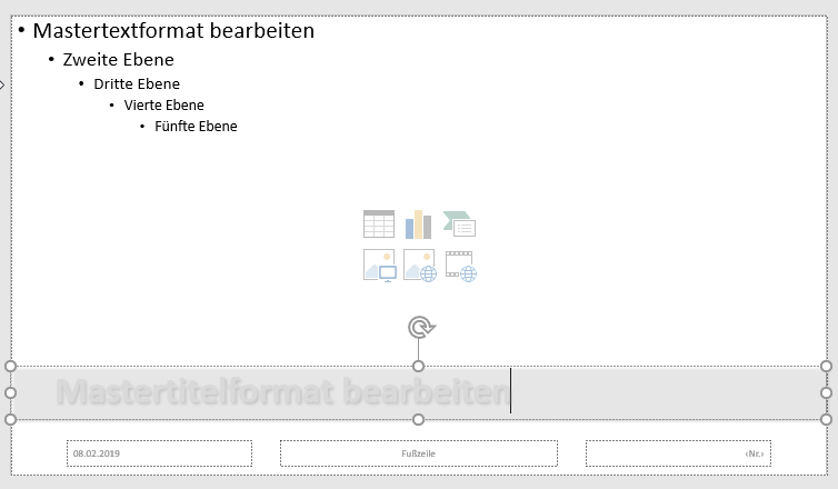 Platzhalter für Titel bearbeiten