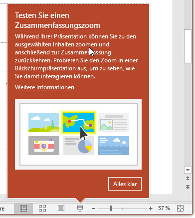 Zoom unbedingt in Präsentationsansicht testen