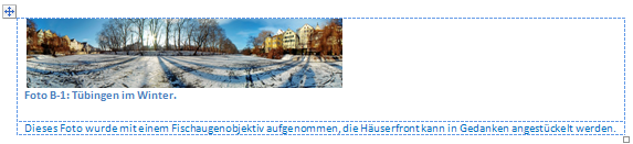 Ansicht der bearbeiteten Tabelle im Text