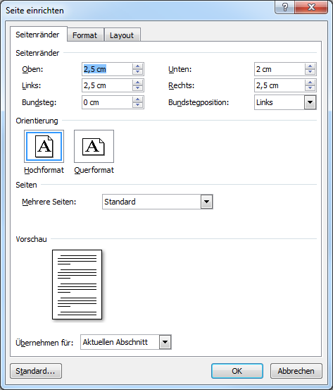 Word Seitenrander Und Einzug