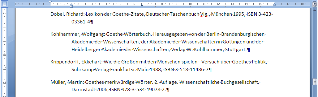 Praxisanwendung hängende Einzüge